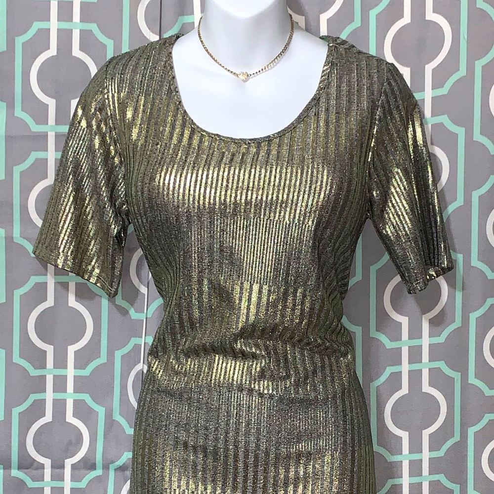 Black and gold dress